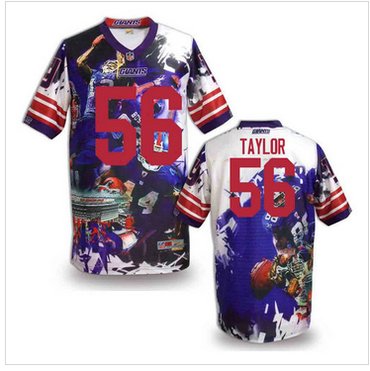 New York Giants #56 Lawrence Taylor Stitched NFL Elite Fanatical Version Jersey (3)