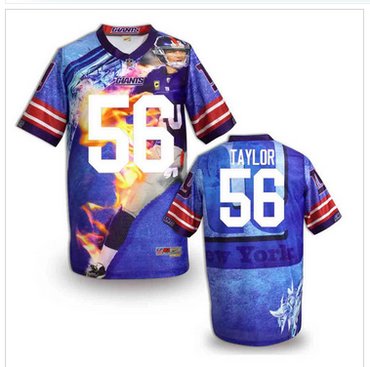 New York Giants #56 Lawrence Taylor Stitched NFL Elite Fanatical Version Jersey (4)