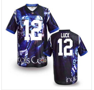 Indianapolis Colts #12 Andrew Luck Stitched NFL Elite Fanatical Version Jersey (4)