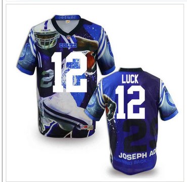 Indianapolis Colts #12 Andrew Luck Stitched NFL Elite Fanatical Version Jersey (2)