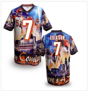 Cincinnati Bengals #7 Boomer Esiason Stitched NFL Elite Fanatical Version Jersey (2)