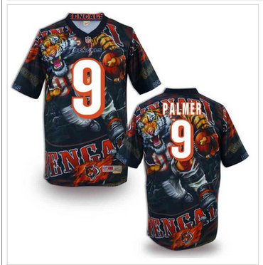Cincinnati Bengals 9# Carson Palmer Stitched NFL Elite Fanatical Version Jersey (1)