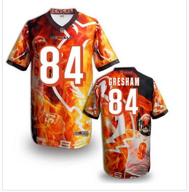 Cincinnati Bengals 84# Jermaine Gresham Stitched NFL Elite Fanatical Version Jersey (8)