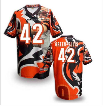 Cincinnati Bengals 42# Green-Ellis Stitched NFL Elite Fanatical Version Jersey (5)