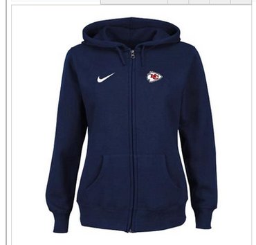 Women's NEW Kansas City Chiefs Ladies Tailgater Full Zip Hoodie Blue