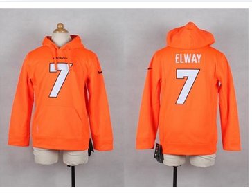 NEW Broncos #7 John Elway Orange Youth Player NFL Hoodie