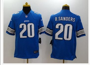 NEW Detroit Lions #20 Barry Sanders Blue Team Color NFL Limited Jersey