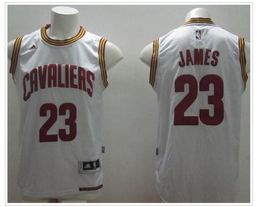 Revolution 30 Cleveland Cavaliers #23 LeBron James White Home NBA Jersey