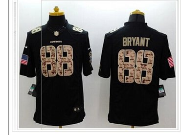 Youth NEW Cowboys #88 Dez Bryant Black NFL Limited Salute to Service Jersey