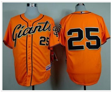 San Francisco Giants #25 Barry Bonds Orange Alternate Cool Base Baseball Jersey San Francisco Giants #25 Barry Bonds Orange Alternate Cool Base Baseball Jersey