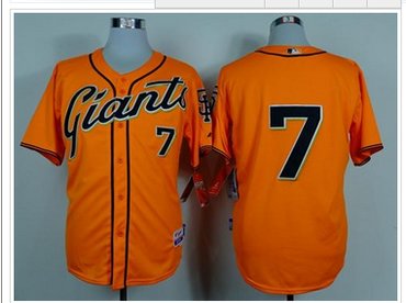 San Francisco Giants #7 Gregor Blanco Orange Alternate Cool Base Stitched Baseball Jersey