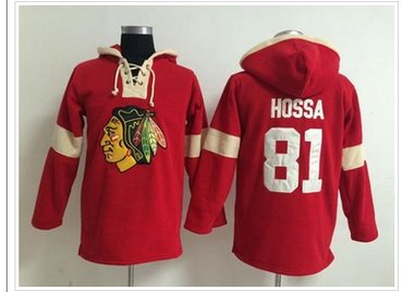 Chicago Blackhawks #81 Marian Hossa Red Pullover NHL Hoodie Chicago Blackhawks #81 Marian Hossa Red Pullover NHL Hoodie