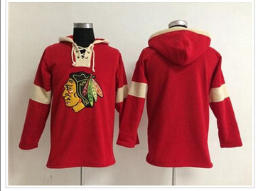 Chicago Blackhawks Blank Red Pullover NHL Hoodie