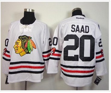Chicago Blackhawks #20 Brandon Saad White 2015 Winter Classic Stitched NHL Jersey