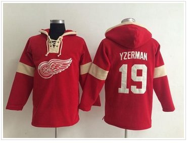 Detroit Red Wings #19 Steve Yzerman Red Pullover NHL Hoodie