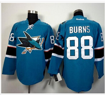 San Jose Sharks #88 Brent Burns Blue Stitched NHL Jersey