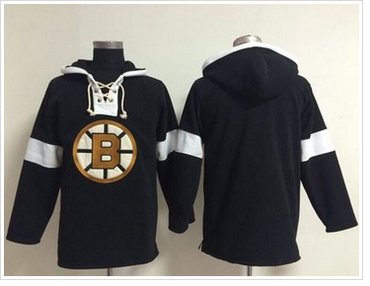 Boston Bruins Blank Black NHL Pullover Hoodie
