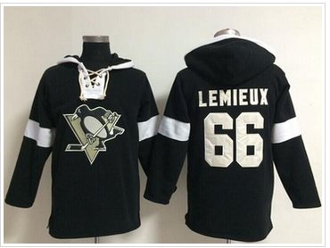 Pittsburgh Penguins #66 Mario Lemieux Black NHL Pullover Hoodie