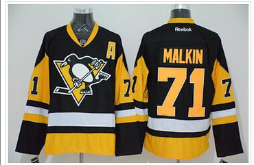 Pittsburgh Penguins #71 Evgeni Malkin Black Alternate NHL Jersey