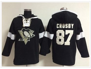 Pittsburgh Penguins #87 Sidney Crosby Black NHL Pullover Hoodie