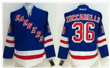 Women's Rangers #36 Mats Zuccarello Blue Home Stitched NHL Jersey