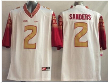Florida State Seminoles #2 Deion Sanders White Limited Stitched NCAA Limited Jersey