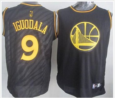 Golden State Warriors #9 Andre Iguodala Black Precious Metals Fashion Stitched NBA Jersey