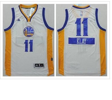 Golden State Warriors #11 Klay Thompson White 2014-15 Christmas Day Stitched NBA Jersey