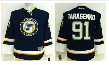 Youth NHL Blues #91 Vladimir Tarasenko Navy Blue Alternate Stitched Jersey