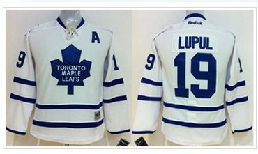 Youth NHL Maple Leafs #19 Joffrey Lupul White Stitched Jersey