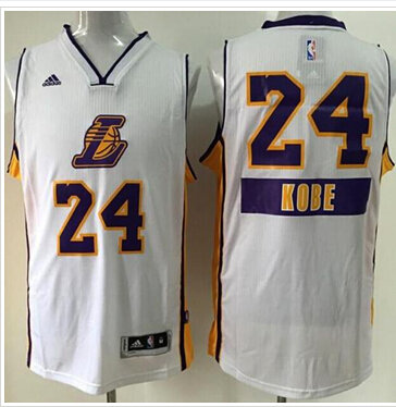 Los Angeles Lakers #24 Kobe Bryant White 2014-15 Christmas Day Stitched NBA Jersey