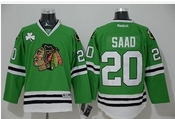 Chicago Blackhawks #20 Brandon Saad Green Stitched NHL Jersey