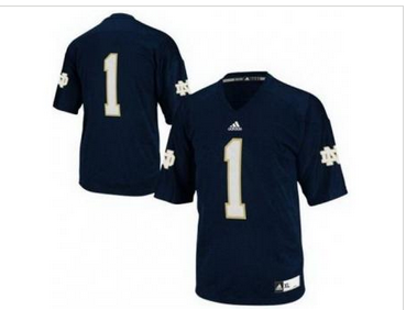 Notre Dame Fighting Irish 1 Louis Nix III Blue Techfit College Football NCAA Jerseys