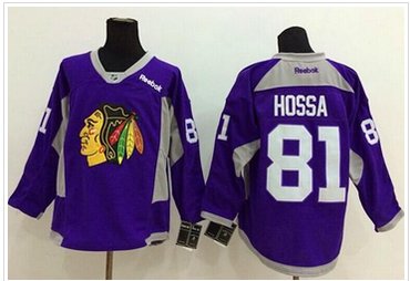 Chicago Blackhawks #81 Marian Hossa Purple Hockey Fights Cancer Stitched NHL Jersey