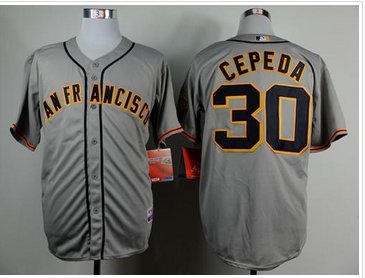 San Francisco Giants #30 Orlando Cepeda Grey Road Cool Base Baseball Jersey