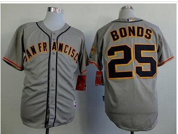 San Francisco Giants #25 Barry Bonds Grey Road Cool Base Baseball Jersey San Francisco Giants #25 Barry Bonds Grey Road Cool Base Baseball Jersey