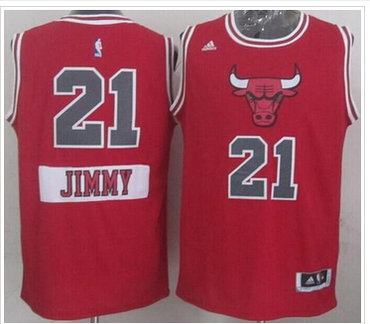 Chicago Bulls #21 Jimmy Butler Red 2014-15 Christmas Day Stitched NBA Jersey