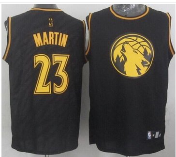 Minnesota Timberwolves #23 Kevin Martin Black Precious Metals Fashion Stitched NBA Jersey