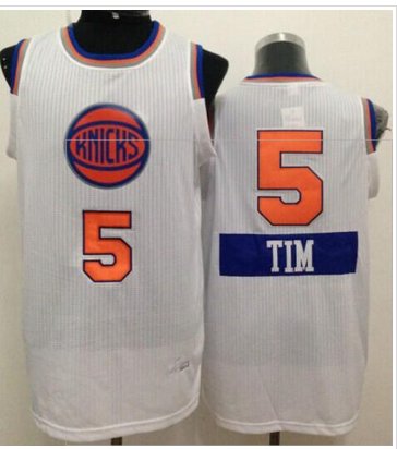 New York Knicks #5 Tim Hardaway White 2014-15 Christmas Day Stitched NBA Jersey