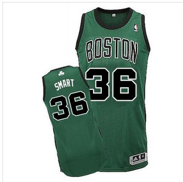 Revolution 30 Boston Celtics #36 Marcus Smart Green(Black No.) Stitched NBA Jersey