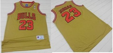 Chicago Bulls #23 Michael Jordan Gold 1997 Throwback Classic NBA Jersey