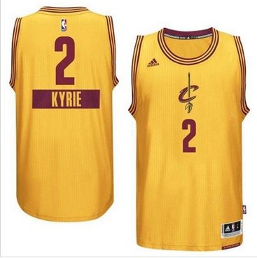 Cleveland Cavaliers #2 Kyrie Irving Yellow 2014-15 Christmas Day NBA Jersey