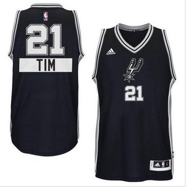 San Antonio Spurs #21 Tim Duncan Black 2014-15 Christmas Day NBA Jersey
