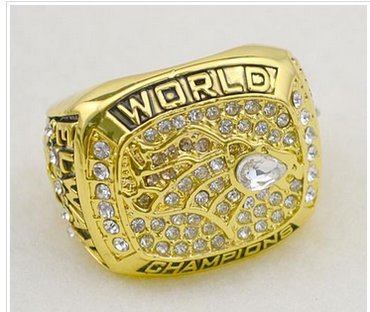 NFL Denver Broncos World Champions Gold Ring_2