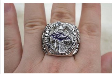 NFL Baltimore Ravens World Champions Silver Ring NFL Baltimore Ravens World Champions Silver Ring