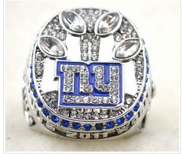 NFL New York Giants World Champions Silver Ring NFL New York Giants World Champions Silver Ring