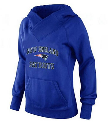 Women's New England Patriots Heart & Soul Pullover Hoodie Blue