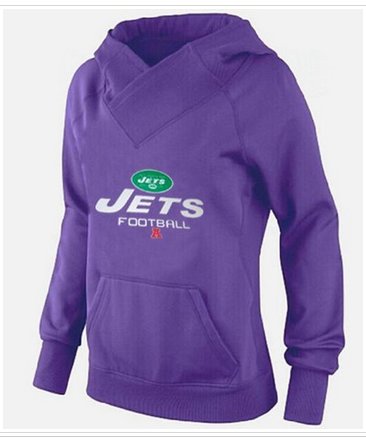 Women's New York Jets Big & Tall Critical Victory Pullover Hoodie Purple