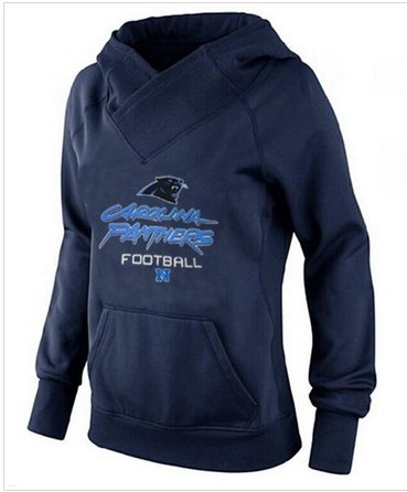 Women's Carolina Panthers Big & Tall Critical Victory Pullover Hoodie Navy Blue