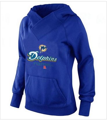 Women's Miami Dolphins Big & Tall Critical Victory Pullover Hoodie Blue